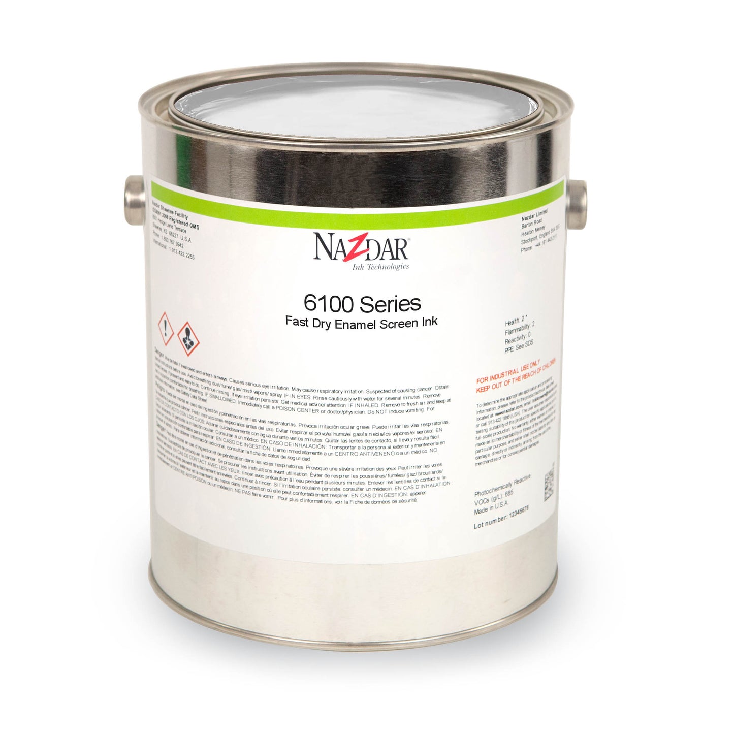 Nazdar 6100 Fast Dry Enamel Screen Ink - Standard Colors