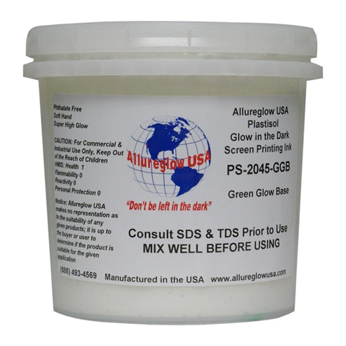 Allureglow USA Plastisol Glow in the Dark Base (Glows Aqua) - Gallon