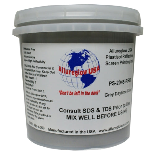 Allureglow USA Gray Plastisol Reflective Ink - Gallon