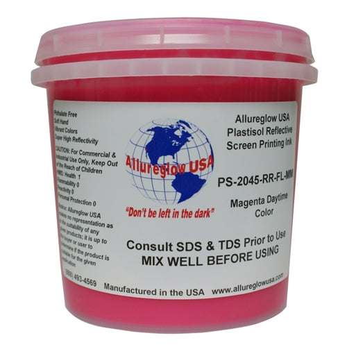 Allureglow USA Magenta Plastisol Reflective Ink - Quart