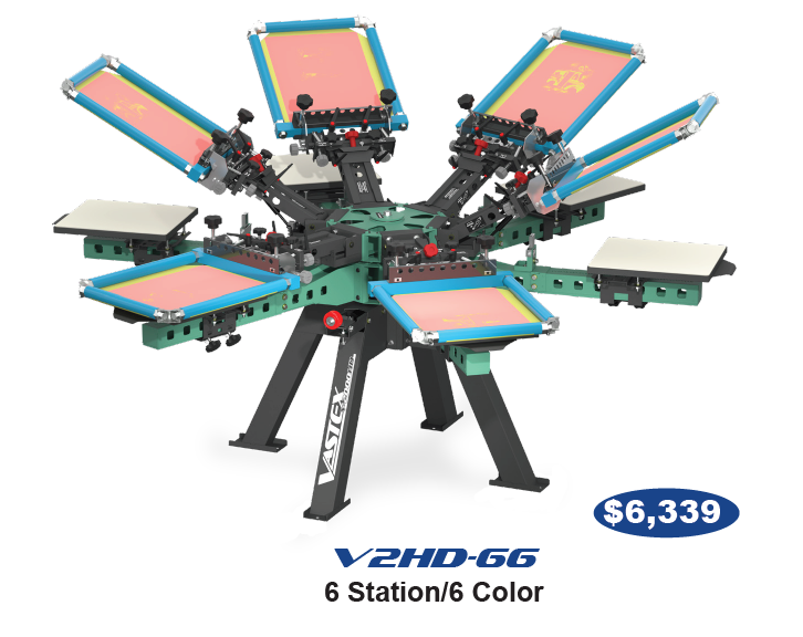 Vastex V-2000 Series V2HD-66 6 Station / 6 Color