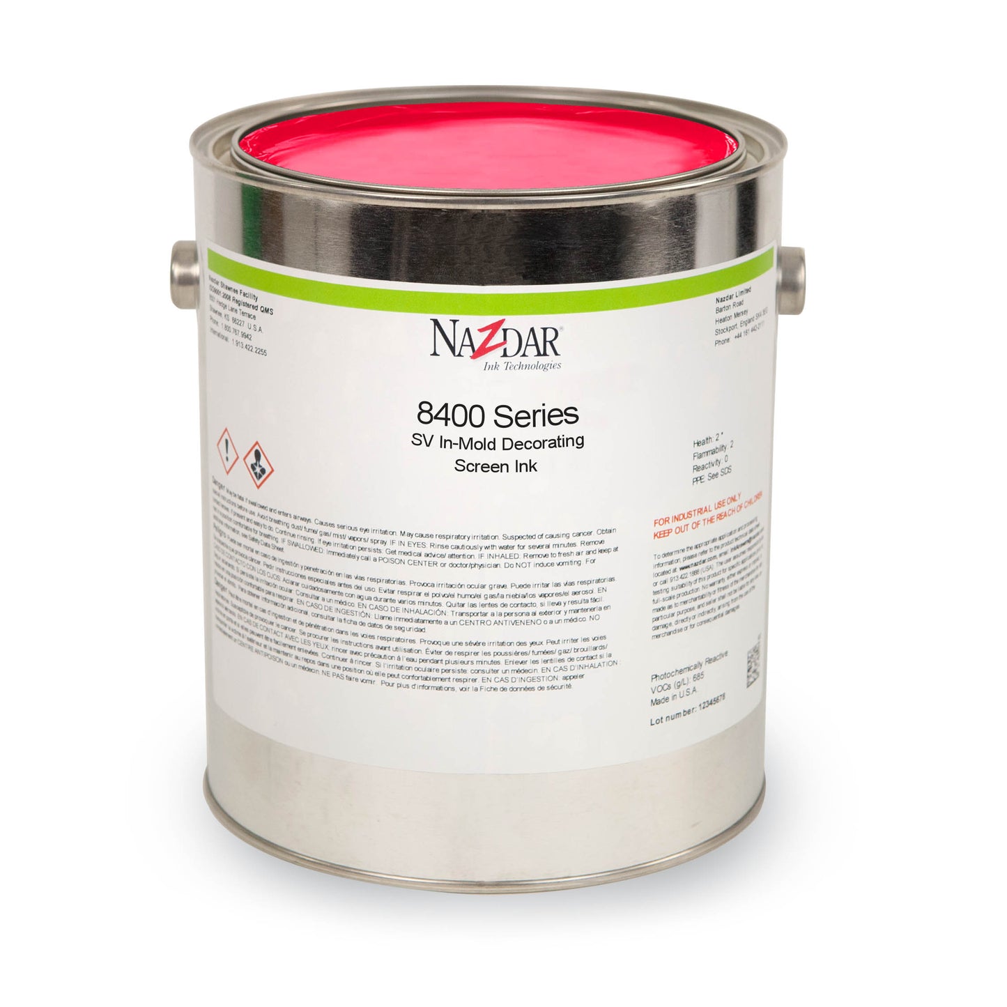 Nazdar 8400 CVIM Conventional Insert Mold Decorating Screen Ink - Flatting Paste