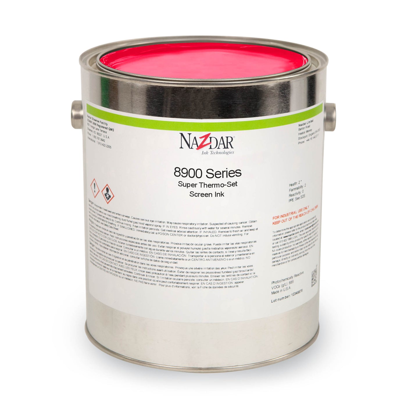 Nazdar 8900 Super Thermo-Set Screen Ink - Halftone Colors