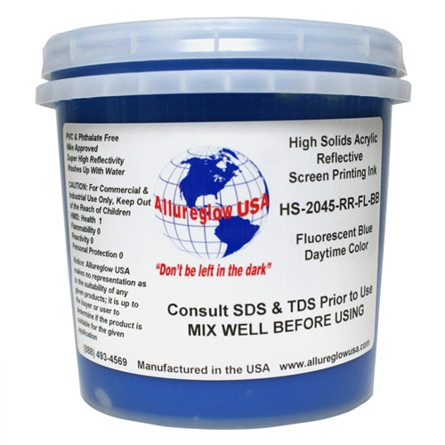Allureglow USA Blue HSA Water Based Reflective Ink - Quart