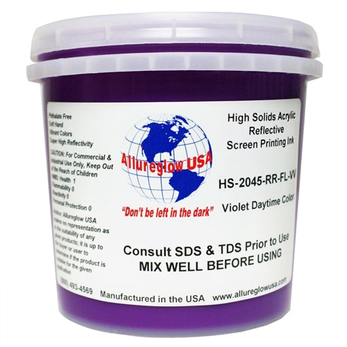 Allureglow USA Violet HSA Water Based Reflective Ink - Quart – Lee's Supply