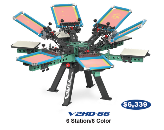 Vastex V-2000 Series V2HD-66 6 Station / 6 Color